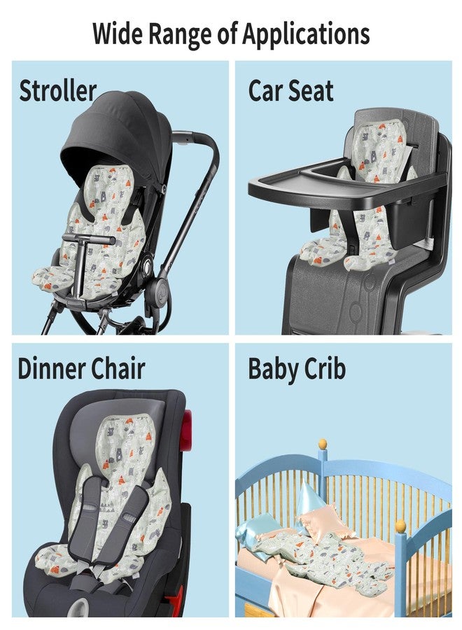 Gresource Car Seat Gel Baby Cooling Pad, Double Sided and Fordable Breathable Ice Seat Liner Cooler Mat Cushion for Stroller, Baby Chair, Child Safety Car Seat, Cribs and Bassinets (Forest) - Image 5